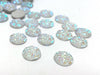 CA125 - 10 pcs Druzy Resin Embellishment Cabochons Clear Multicolor - 12mm - Dome Circle