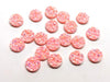 CA186 - 10 pcs Druzy Resin Embellishment Cabochons Flamingo Pink - 12mm