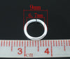 J241A - 150 pcs Silver Plated Open Jump Rings - 9mm - 16 Gauge