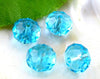 BD654 - 20 pcs. Aquamarine Blue Crystal Glass Faceted Rondelle Beads - 8mm - Hole Size: 1.3mm