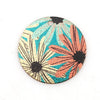 P1178 - 10 pcs. Gold Plated Multicolor Enamel Circle Metal Dangle Charms Pendants - Daisy - 20mm - 0.8" - Great for Earrings, Necklaces or Dangles