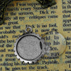 P483 - 10 pcs. Antique Silver Circle Round Bezel Cabochon Pendant Tags Trays - 16mm Glue Pad Settings - Design A