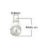CR059 - 100 pcs. Silver Plated Calotte Clamshell Crimp Side End Tips Caps with Loop - Fit 1.5mm Ball Chains - 4mm x 3.5mm - Knot Cover