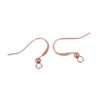 E436 - 50 pcs (25 pairs) Rose Gold Plated with Flat Earring Hooks - 17mm x 19mm - Made of Copper! High Quality