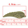 P568 - 10 pcs. LARGE Tibetan Antique Bronze Wings Charms - 16mm x 48mm - (1 7/8")
