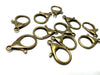 CL165 - 10 pcs. Antique Bronze Lobster Clasps - 35mm x 25mm (1.38 inch) - Claw Clasps - Brass