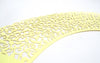 C014 - 12pcs Yellow Filigree Paper Lace Wedding Party Cupcake Cake Cups Wrappers Liners - 217mm x 52mm (8.54" x 2.05")