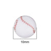CA728 - 10 pcs Circle Baseball Ball Sports Glass Round Dome Seals Tiles Cabochons - 10mm