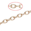 N128 - 10M (32.8 Ft) - Gold Plated Chain Link - 5x3.5mm - 5mm x 3.5mm - Thickness: 0.9mm (19 Gauge)