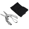 T057 - Stainless Steel Multi Purpose Pliers with Bag! - 52 mm (2 in) - Scissors, Pliers, Key Chain, Knife, Screwdriver, etc!