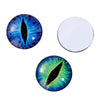 CA504 - 10 pcs Circle Dragon Eyes Glass Round Dome Seals Tiles Cabochons - 25mm (1 in) - Cat's Eyes - Assortment