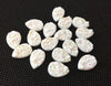 CA624 - 10 pcs Druzy Resin Embellishment Cabochons White Multicolor - 14x10mm - Teardrop - 14mm x 10mm - 3mm Thick
