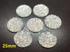 CA633 - 10 pcs Druzy Resin Embellishment Cabochons Clear Multicolor Iridescent - 25mm (1 inch) - Dome Style