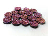 CA274 - 10 pcs Druzy Resin Embellishment Cabochons Sparkly Magenta - 12mm (1/2 in)