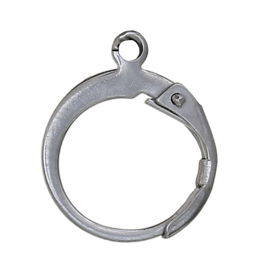 E098 - 10 pcs (5 pairs) 304 Stainless Steel Leverback Earrings - 14mm x 12mm - Hypoallergenic! Tarnish Resistant!