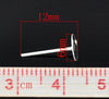 E180 - 800 pieces (400 pairs) Silver Plated Earring Posts/Bases/Studs/Settings with Rubber Backs - 12mm x 6mm