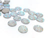 CA125 - 10 pcs Druzy Resin Embellishment Cabochons Clear Multicolor - 12mm - Dome Circle