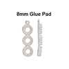 P444 - 1 pc. Silver Plate Single Loop Triple Bezel Pendant Dangle Charm - 8mm Glue Pad Setting - Silver Plated - Beadsmith