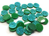 CA756 - 10 pcs Druzy Resin Embellishment Cabochons Sandy Green - 12mm
