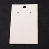 D001A - 30 pcs. White Cardboard Paper Jewelry Earrings Earring Rectangle Display Cards Tags Labels - 2 Holes- 90mm x 50mm (3.5" x 2")