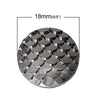 CA389 - 10 pcs Mermaid Fish Scales Resin Carved Embellishment Cabochons Dark Grey Gray Silver Gunmetal - 18mm (0.7")
