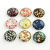 CA917 - 10 pcs Circle Nature Glass Round Dome Seals Tiles Cabochons - 8mm - Assortment