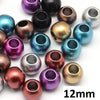 BD682 - 75 pcs Assortment of Matte Acrylic Smooth Ball Spacer Beads - 12mm - Large Hole: 6mm - Fits European Cords and Paracord!