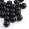 BD582 - 200 pcs Black Wooden Wood Round Spacer Beads - 8mm (0.32") - Hole Size: 3mm - Matte