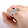 RB042 - 1 pc. 304 Stainless Steel Cabochon Setting Bezel RING bases - Ring Size 7 US - Glue Pad 16mm - Hypoallergenic! Tarnish Resistant!