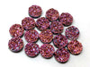 CA274 - 10 pcs Druzy Resin Embellishment Cabochons Sparkly Magenta - 12mm (1/2 in)