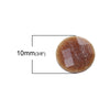 CA089 - 10 pcs Resin Embellishment Cabochons - Burnt Orange - 10mm - Faceted Design