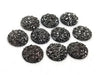 CA675 - 10 pcs Druzy Resin Embellishment Cabochons Gunmetal - 14mm - Dome Circle