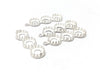 P444 - 1 pc. Silver Plate Single Loop Triple Bezel Pendant Dangle Charm - 8mm Glue Pad Setting - Silver Plated - Beadsmith