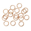 J188 - 500 pcs Rose Gold Plated Open Jump Rings 6mm - 18 Gauge (1mm Thick) - High Quality