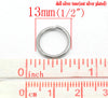 J250 - 200 pcs 304 Stainless Steel Open Jump Rings 13mm - 15 Gauge (1.4mm Thick) - THICK - HEAVY - High Quality