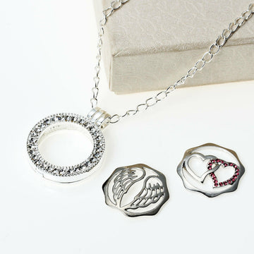 N101 - 1 pc. Silver Plated Necklace Interchangeable Locket - FREE GIFT WRAP - 75cm(29.5")