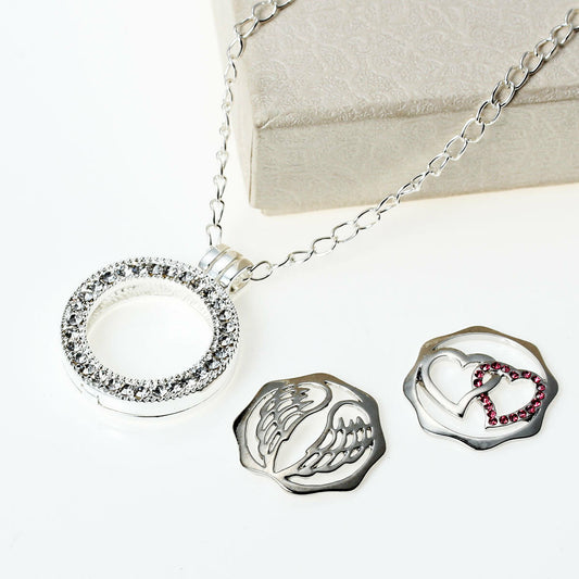 N101 - 1 pc. Silver Plated Necklace Interchangeable Locket - FREE GIFT WRAP - 75cm(29.5")