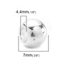 BD599 - 50 pcs Silver Plated METAL Smooth Ball Spacer Beads - 10mm - Large Hole: 4.4mm - Fits European Cords and Paracord!