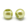 BD638 - 100 pcs Olive Green Smooth ABS Plastic Ball Spacer Beads - 12mm - Large Hole:5mm