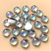 CA1019 - 10 pcs Resin Embellishment Cabochons - Clear Multicolor Iridescent - 6mm - Round - Bubble Style
