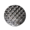 CA389 - 10 pcs Mermaid Fish Scales Resin Carved Embellishment Cabochons Dark Grey Gray Silver Gunmetal - 18mm (0.7")