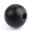 BD582 - 200 pcs Black Wooden Wood Round Spacer Beads - 8mm (0.32") - Hole Size: 3mm - Matte