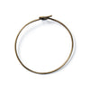W026 - 50 pcs. Antique Bronze Unbent Wine Charm/Earwire Hoop Rings - 25mm (1 inch)