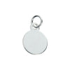 P981 - 1 pc. 925 Sterling Silver Circle Round Stamping Tags with Jump Ring Dangle - 13 x 8mm - 8mm Glue Pad