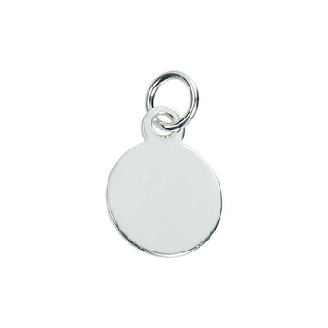 P981 - 1 pc. 925 Sterling Silver Circle Round Stamping Tags with Jump Ring Dangle - 13 x 8mm - 8mm Glue Pad