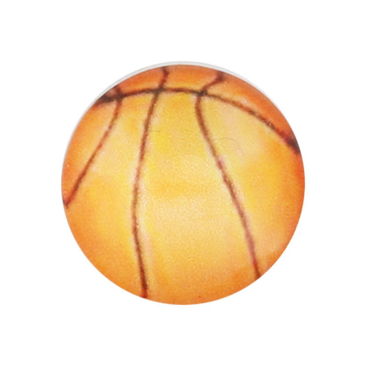 CA727 - 10 pcs Circle Basketball Ball Sports Glass Round Dome Seals Tiles Cabochons - 10mm
