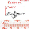 P106A - 50 pcs. Antique Silver Ballet Dancer Girl Ballerina Charms Pendants - 29mm x 12mm