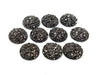 CA675 - 10 pcs Druzy Resin Embellishment Cabochons Gunmetal - 14mm - Dome Circle