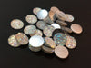 CA125 - 10 pcs Druzy Resin Embellishment Cabochons Clear Multicolor - 12mm - Dome Circle