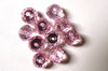 BD655 - 20 pcs. Light Pink Crystal Glass Faceted Rondelle Beads - 8mm - Hole Size: 1.3mm